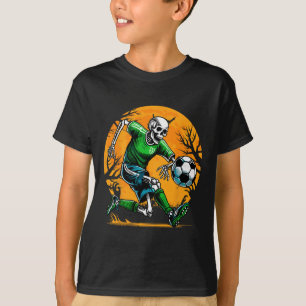 Fußball Skelett Halloween Footbyll Grusel Jungen F T-Shirt