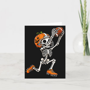 Fußball Skelett Halloween Kürbis Karte