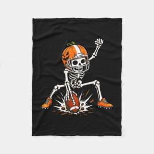 Fußball-Skelett-Kürbis-Halloween-Kostüm Jungen Fleecedecke