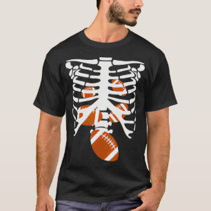 Fußball Skelett Rippenkäfig Röntgen Gruselig Hallo T-Shirt