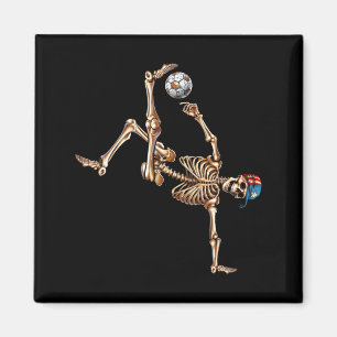 Fußball Skelett Spieler Fahrrad Tritt Sport Hallow Magnet