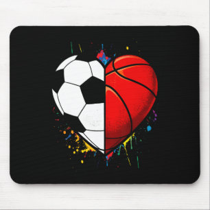 Fußball Sketll Ll Herz Fußll Valentinstag Mousepad