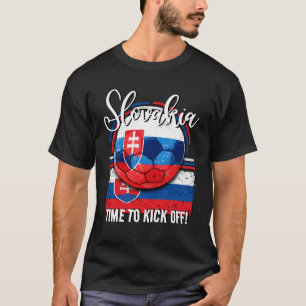 Fußball-Slowakei-Flagge, Retro-Fußball T-Shirt