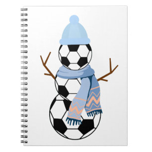 Fußball Snowman. Notizblock