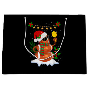 Fußball Snowman Weihnachtsmannmütze Frohe Weihnach Große Geschenktüte