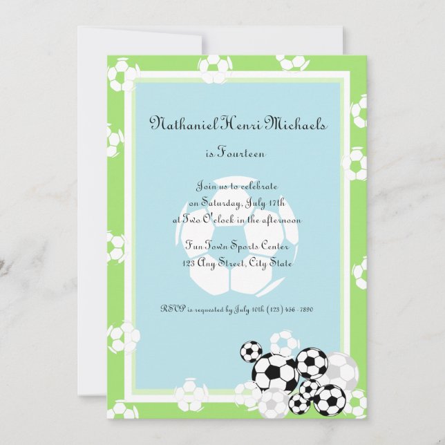 Fußball Social Einladung (Vorderseite)