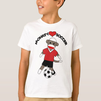 Fußball-Socken-Affe scherzt T - Shirt