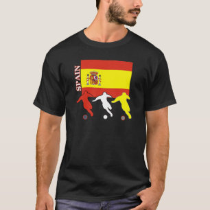 Fußball-Spanien-Dunkelheits-T - Shirt