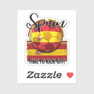 Fußball Spanien Flagge, spanischer Sportfan Futbol Aufkleber