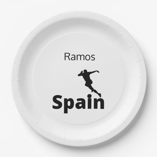 Fußball Spanien Pappteller (Vorderseite)