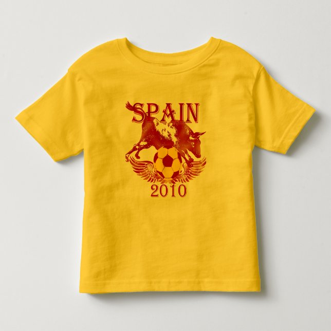 Fußball Spaniens Toro Stier futbol Kleinkind T-shirt (Vorderseite)