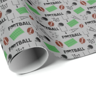 Fußball Spaß auf leicht grau Geschenkpapier