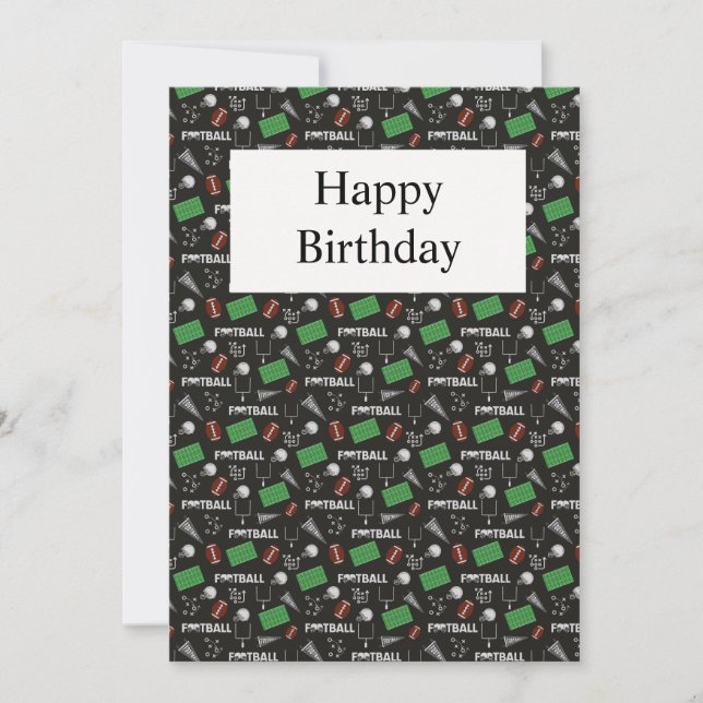 Fußball Spaß auf schwarz Dankeskarte (Vorderseite)
