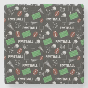 Fußball Spaß auf schwarz Steinuntersetzer