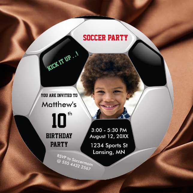 Fußball Spaß Foto Geburtstag Epische Party Einladu Einladung (Von Creator hochgeladen)
