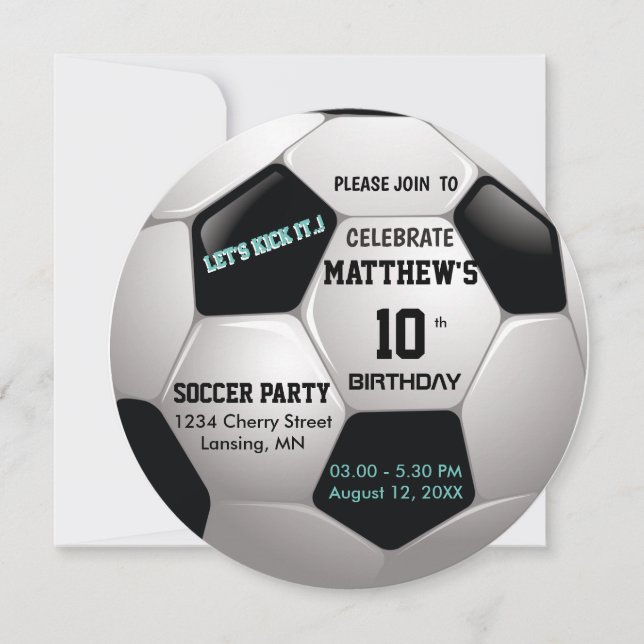 Fußball Spaß ⚽ Geburtstag Episches Party Einladung (Vorderseite)