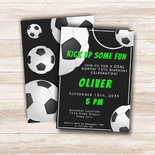 Fußball Spaß Sport Kinder Geburtstag Einladung