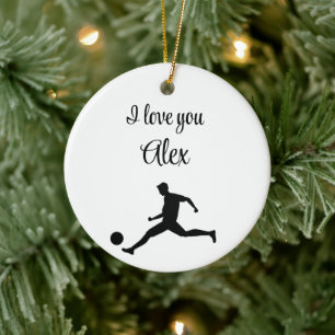 Fußball spielen Grafiken – Lustiger Sport Cartoon Keramik Ornament