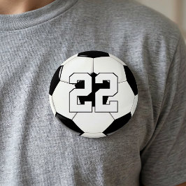 Fußball-Spieler benutzerdefinierte Jersey-Nummer/T Button