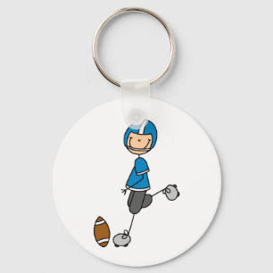 Fußball-Spieler-blaue T - Shirts und Geschenke Schlüsselanhänger