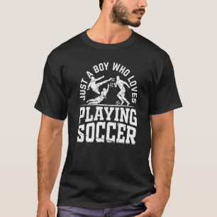 Fußball-Spieler Boys nur ein Junge, der Lieben spi T-Shirt