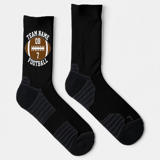 Fußball Spieler Custom Team und Spielername Sport Socken (Rechts)