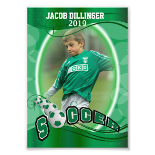 Fußball-Spieler - dekorative Foto-Druck-Schablone Fotodruck