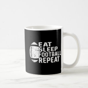 Fußball-Spieler Eat Sleep Football Wiederholung Li Kaffeetasse