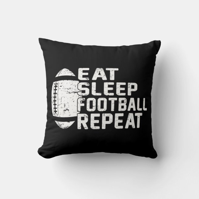 Fußball-Spieler Eat Sleep Football Wiederholung Li Kissen (Vorderseite)