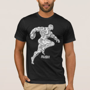 Fußball-Spieler-Eile-T - Shirt zurück laufen