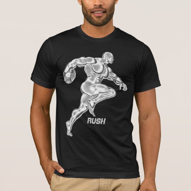 Fußball-Spieler-Eile-T - Shirt zurück laufen (Vorderseite)
