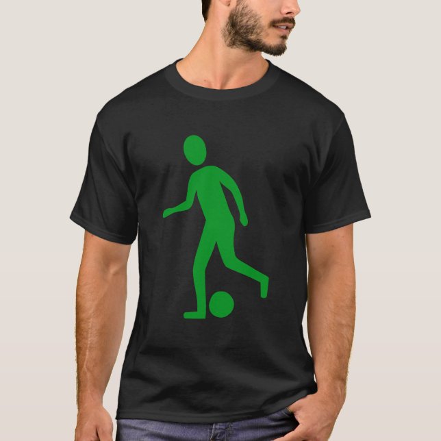 Fußball-Spieler - Grüne Rasenfläche T-Shirt (Vorderseite)