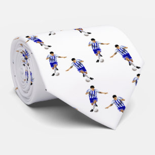 Fußball-Spieler kicken Blauer Uniform Krawatte