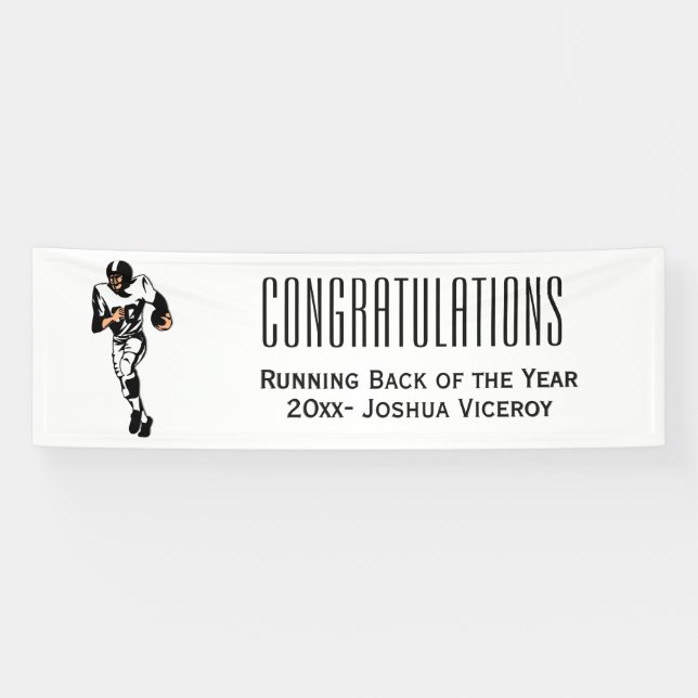 Fußball-Spieler mit eigenem Fußball-Text Banner (Horizontal)