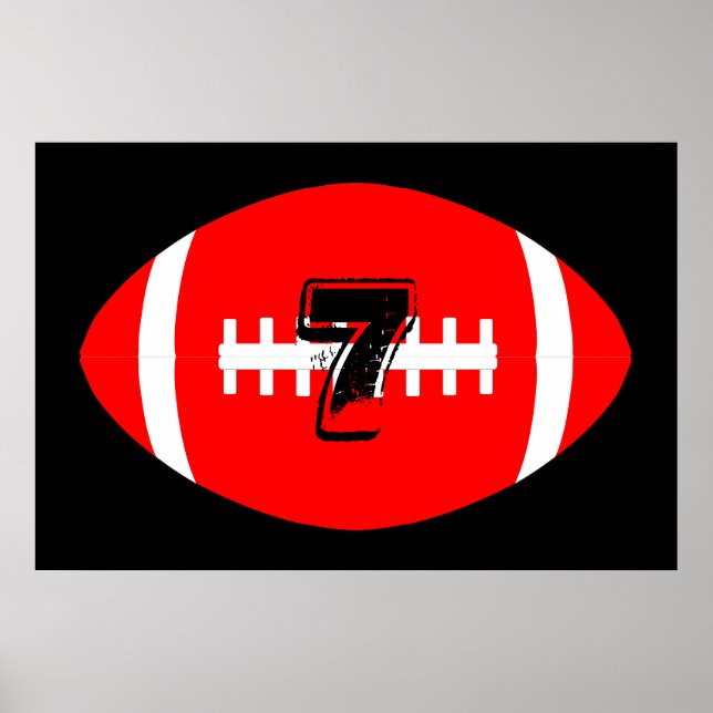 Fußball Spieler Riesenfußball Jersey Nummer Poster (Vorne)