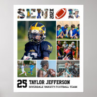 Fußball-Spieler Senior Night Sports Foto Collage