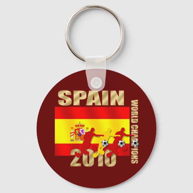 Fußball-Spieler Spanien 2010 Bend it Futbol Art Schlüsselanhänger (Vorderseite)