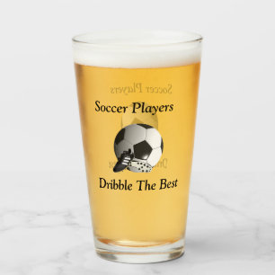 Fußball-Spieler spielen am besten, Glas