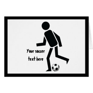 Fußball-Spieler und Ball benutzerdefinierte Karte
