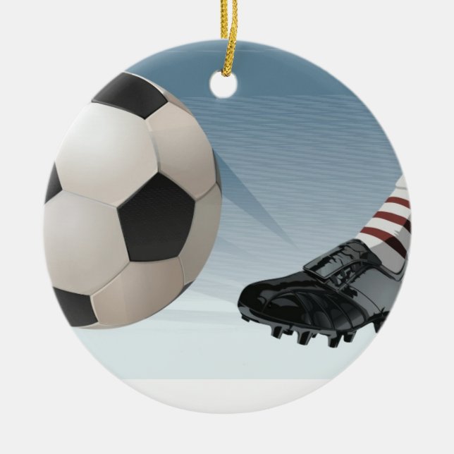 Fußball-Spieler-Verzierungs-Schablone Keramikornament (Vorne)