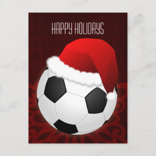 Fußball-Spieler Weihnachtskarten Feiertagspostkarte