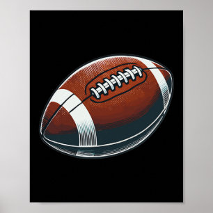 Fußball - Spielfeld-Spiel Quarterback Runni Poster