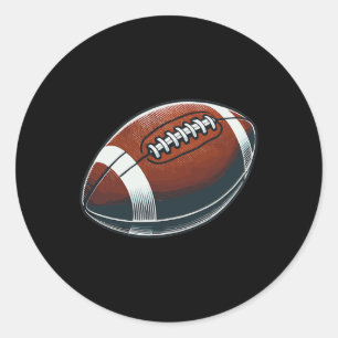 Fußball - Spielfeld-Spiel Quarterback Runni Runder Aufkleber