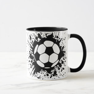 Fußball Splat. Tasse