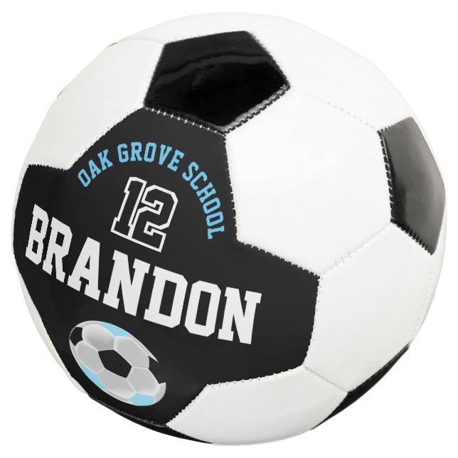 Fußball Sport - Baby Blue, Black and White (Dreiviertel)