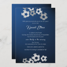 Fußball Sport Bar Mitzvah Einladung