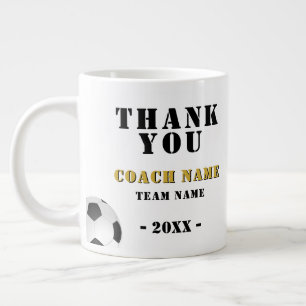 Fußball Sport Foto Danke Trainer  Jumbo-Tasse