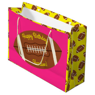 Fußball Sport Geburtstagsparty Pink Große Geschenktüte