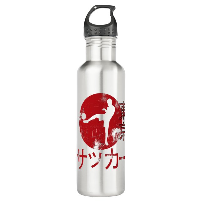 Fußball Sport Japanisch Ästhetik Tokyo Flag Gesche Edelstahlflasche (Vorderseite)