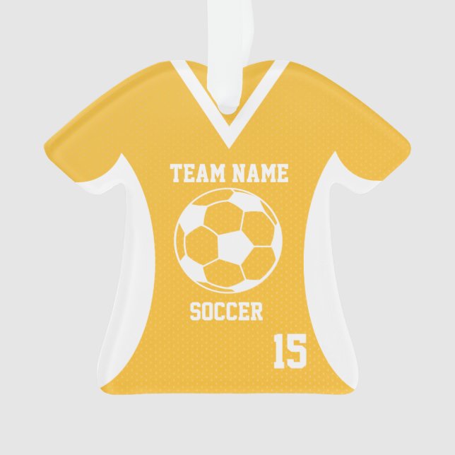 Fußball Sport Jersey Gold mit Foto Ornament (Vorderseite)